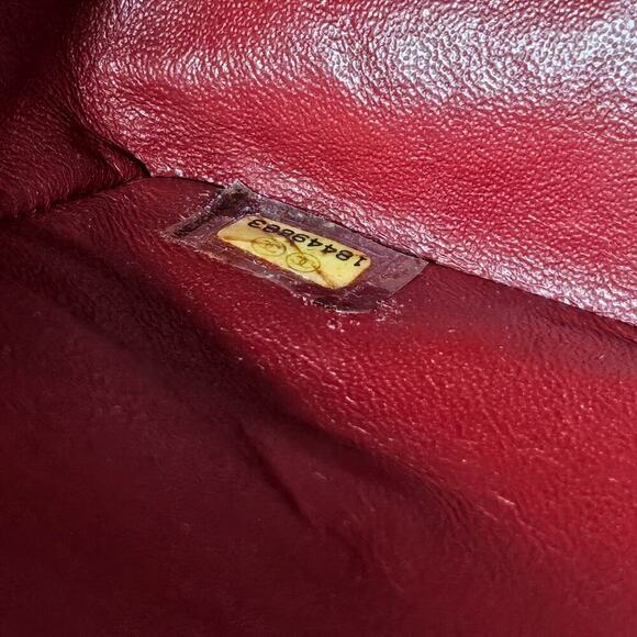 Chanel Burgundy Red Maxi Lambskin Classic Flap Bag - Picture 13 of 14